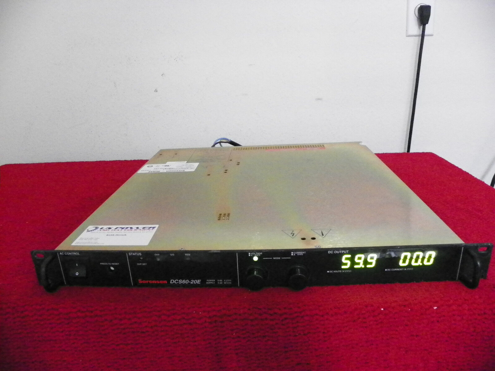 Sorensen DCS60-20E M54M130 60V, 20A,1.2 kW, Prog. DC Power Supply Sorensen DCS60-20E M54M130 60V, 20A,1.2 kW, Prog. DC Power Supply